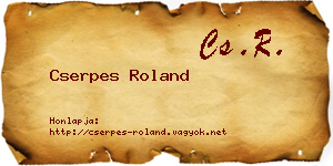 Cserpes Roland névjegykártya